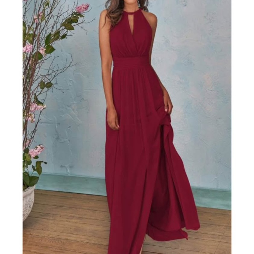 Formal burgundy dress